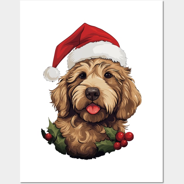 Goldendoodle Christmas Design Wall Art by Retroprints